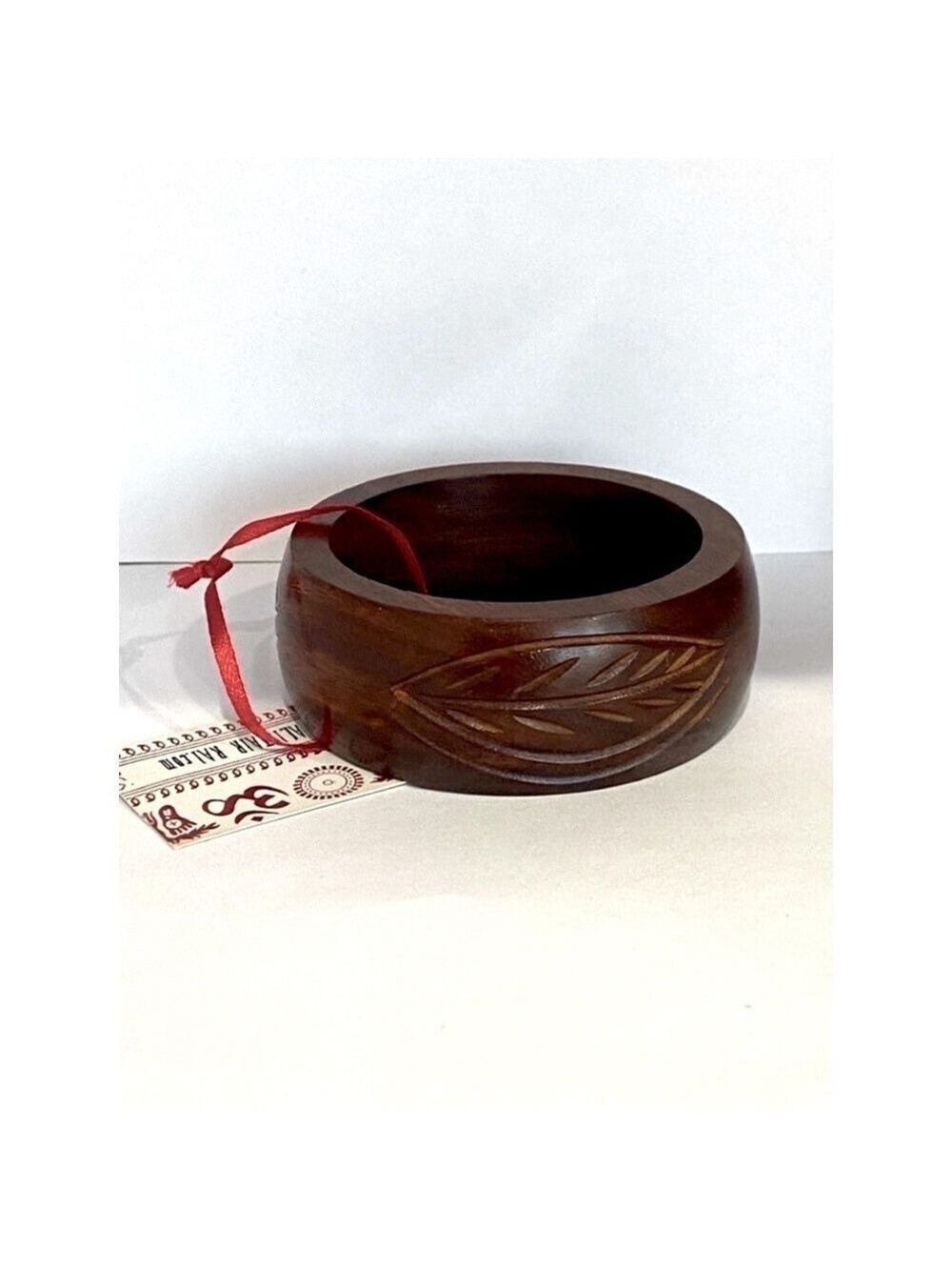 Sir Alistair Rai Brown Wood Bangle Bracelet Medium